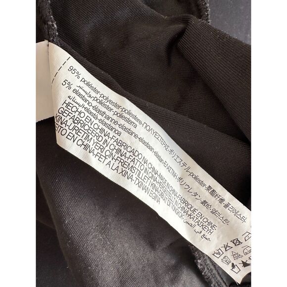 Zara Black Velvet Belted Balloon Sleeve Button Up Mini Dress size Medium - Picture 10 of 10